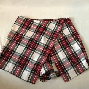 RARE Brandy Melville Red Plaid Casey Skort/Skirt